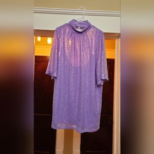 H&M Purple Sequin Mini Dress